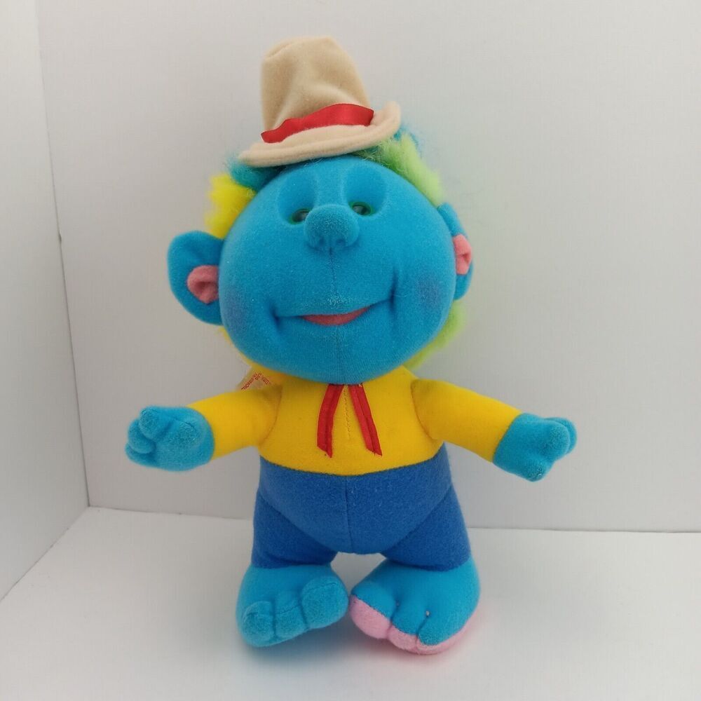 80's Playskool 1989 Hobnobbins Cousin Cowboy Blue Plush 10 inch Stuffed Toy